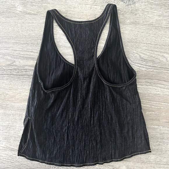 Zara Black Textured Racerback Top - Picture 6 of 6